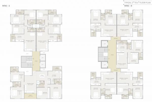  atlantis Block 1 And 2 Cluster Plan from 2nd to 6th Floor