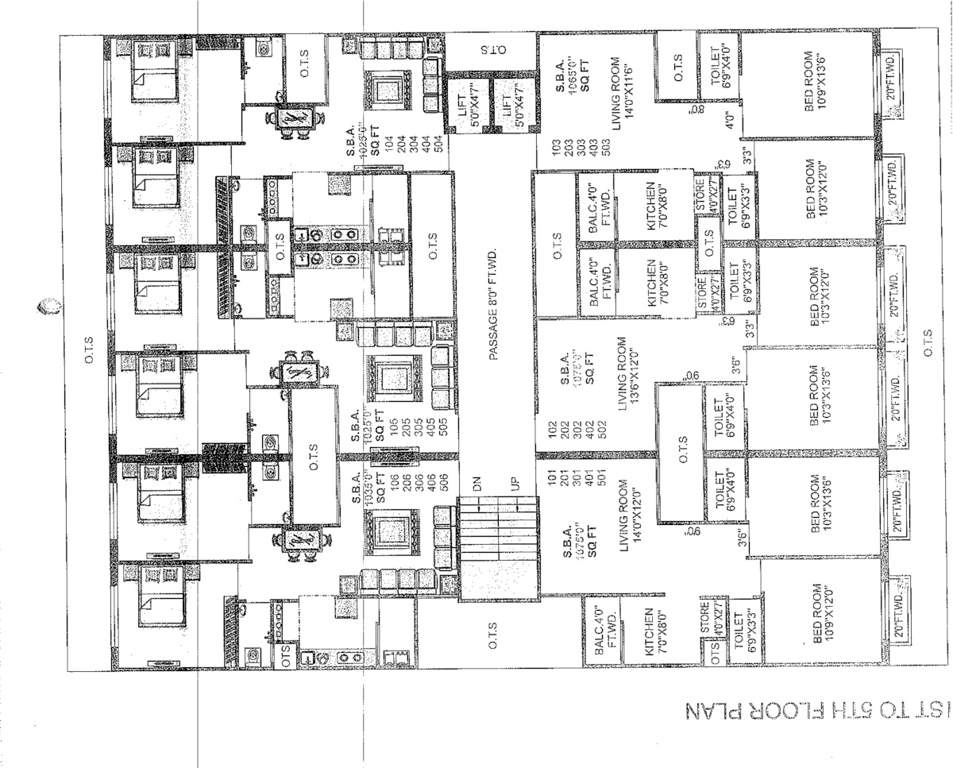  manglam enclave Cluster Plan from 1st to 5th Floor