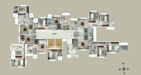  velentine-apartment-1-wing-d Cluster Plan