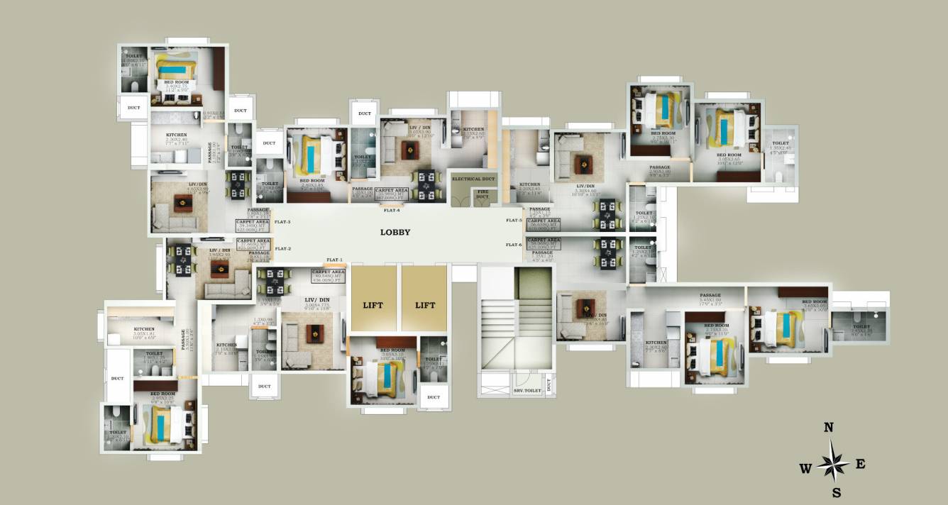  velentine apartment 1 wing d Cluster Plan