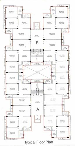  matoshree-pearl Matoshree Pearl Cluster Plan from 1st to 4th Floor
