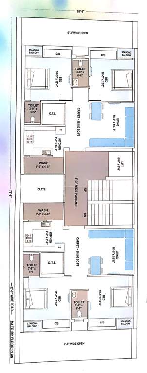  balaji one Balaji One 2D Cluster Plan from 1st to 5th Floor