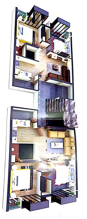  balaji one Balaji One 3D Cluster Plan from 1st to 5th Floor