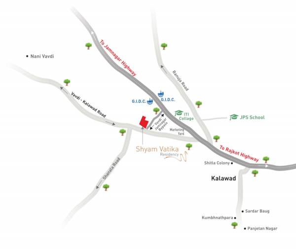  shyam-vatika-residency-phase-i Location Plan