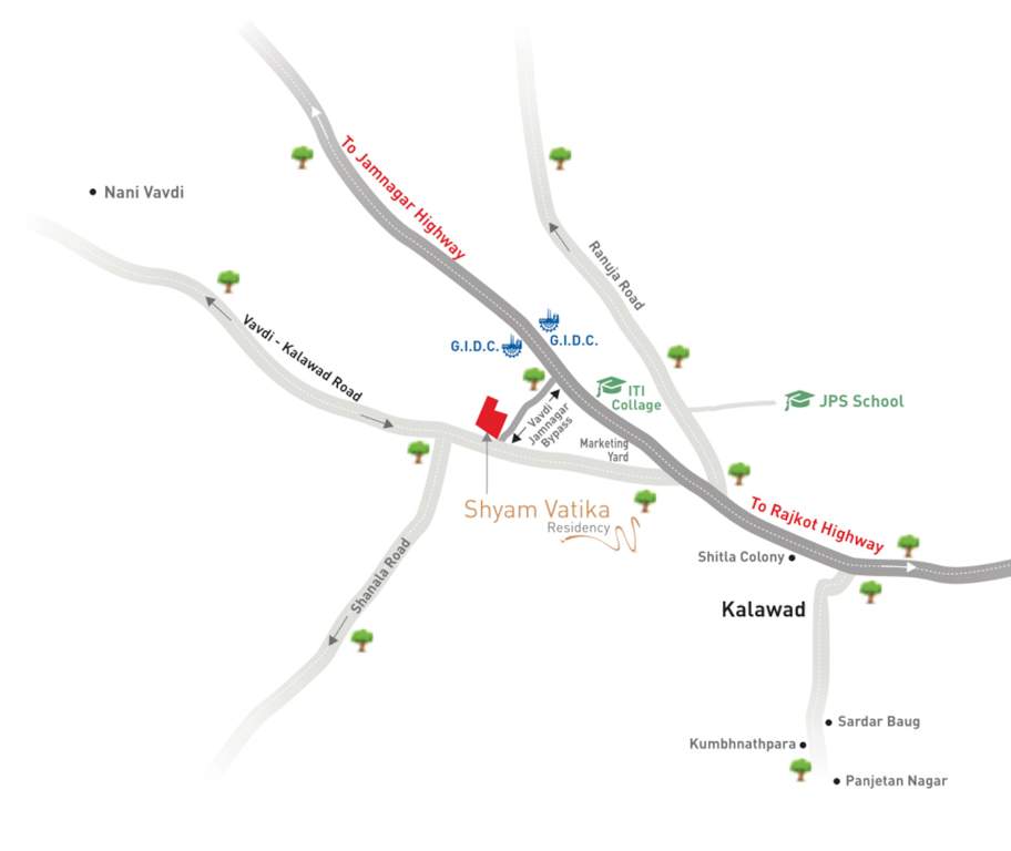 shyam vatika residency phase i Location Plan