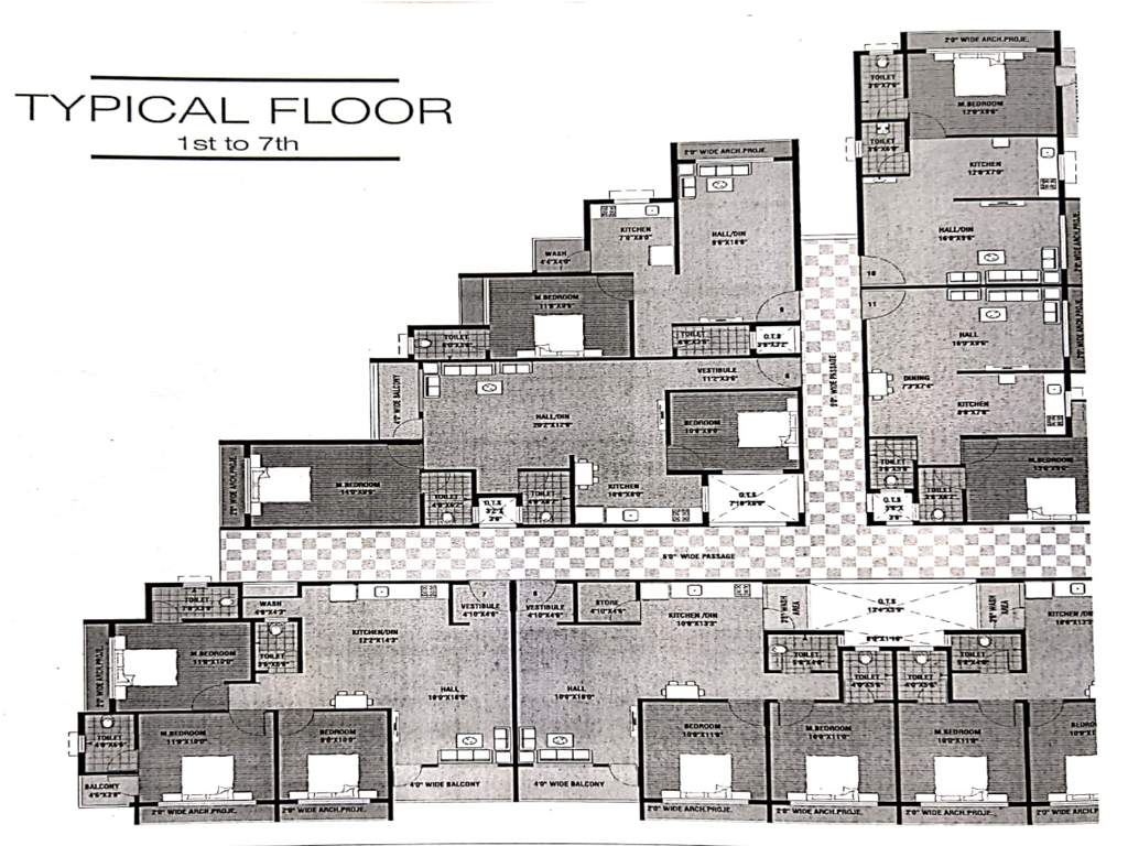  aishwary residency co op housing society limited Aishwary Residency Co Op Housing Society Limited Cluster Plan from 1st to 7th Floor