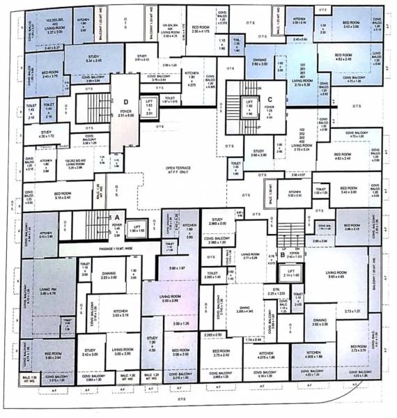  saakar Cluster Plan from 1st to 4th Floor
