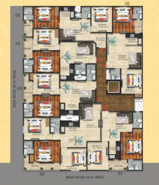  onyx-county Onyx County Cluster Plan from 1st to 4th Floor