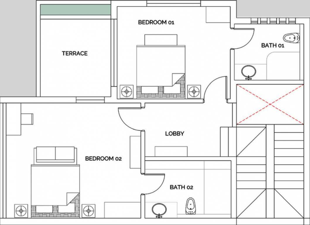  la masilla Cluster Plan for 1st Floor