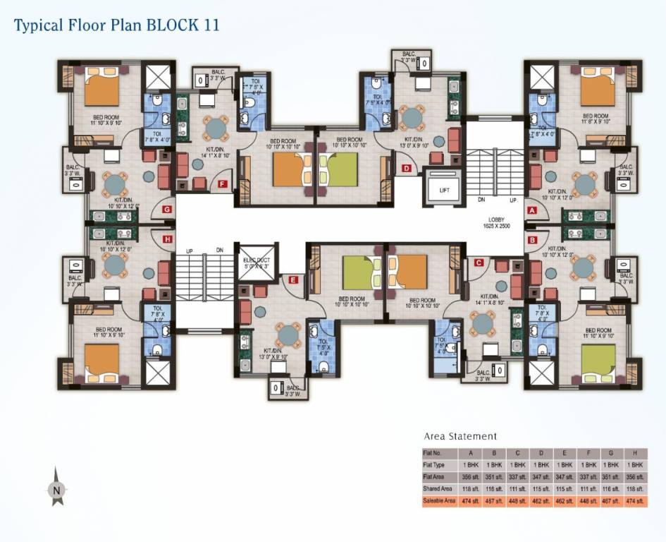  fantasia phase ii Block 11 Typical Cluster Plan