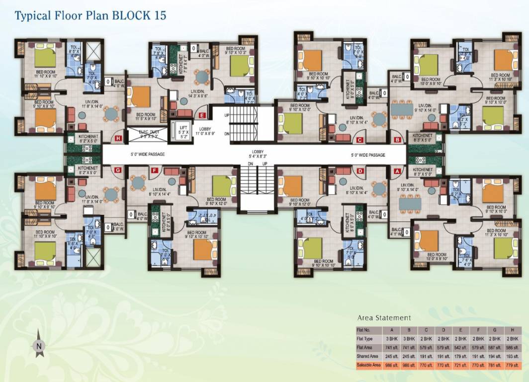  fantasia phase ii Block 15 Typical Cluster Plan