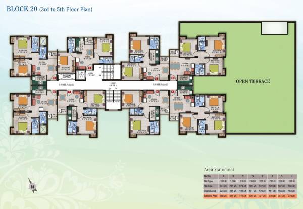  fantasia-phase-ii Block 20 Typical Cluster Plan from 3rd to 5th Floor