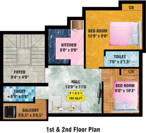  sai-breeze Sai Breeze Cluster Plan From 1st To 2nd Floor