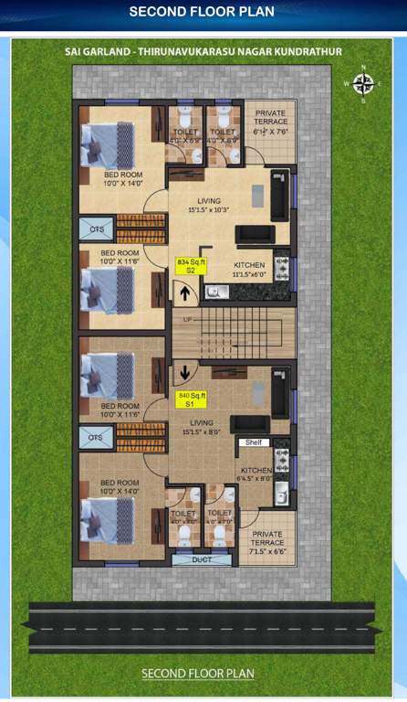  sai garland Sai Garland Cluster Plan for 2nd Floor