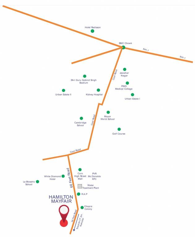 mayfair residency Location Plan