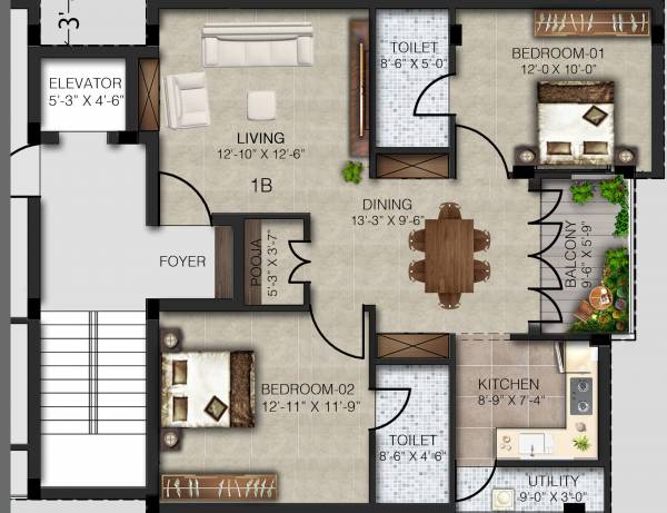  saistha Saistha Cluster Plan From 1st To 4th Floor