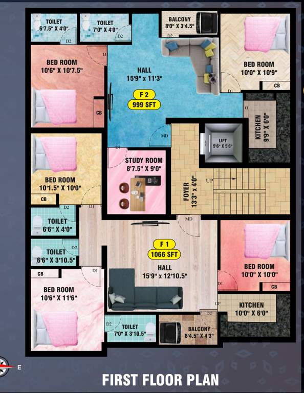  sai florence Sai Florence Cluster Plan for 1st Floor
