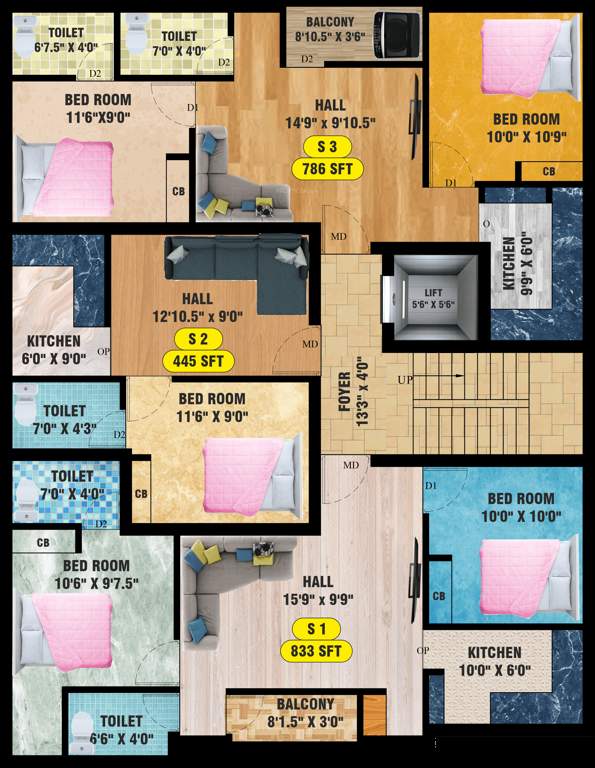  sai florence Sai Florence Cluster Plan for 2nd Floor