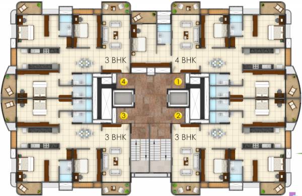 Tower 1 Cluster Plan from 1st to 14th Floor shipal Tower 1 Cluster Plan from 1st to 14th Floor