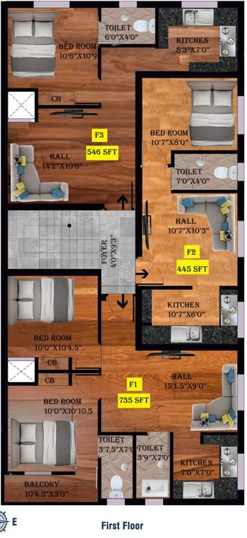  sai wonderland Sai Wonderland Cluster Plan for 1st Floor