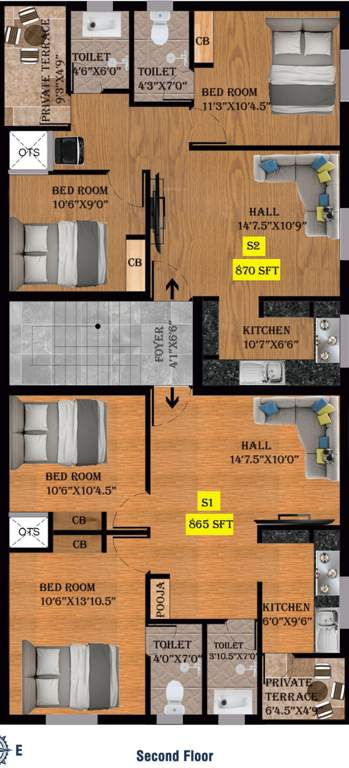  sai wonderland Sai Wonderland Cluster Plan for 2nd Floor