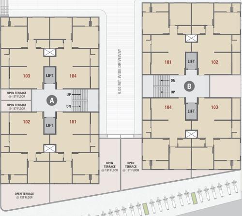  parivar Block A,B Cluster Plan For 1st Floor