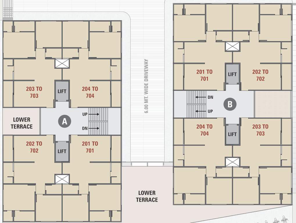  parivar Block A,B Cluster Plan For 2nd Floor