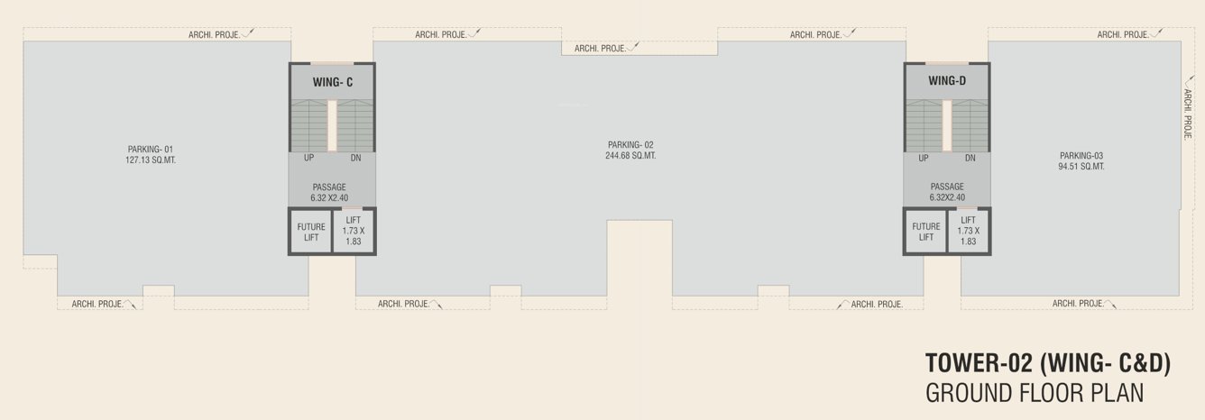  landmark Wing C And D Cluster Plan for ground Floor