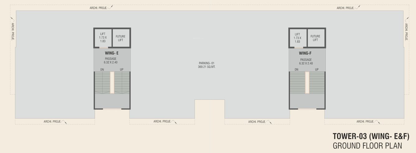  landmark Wing E And F Cluster Plan for ground Floor
