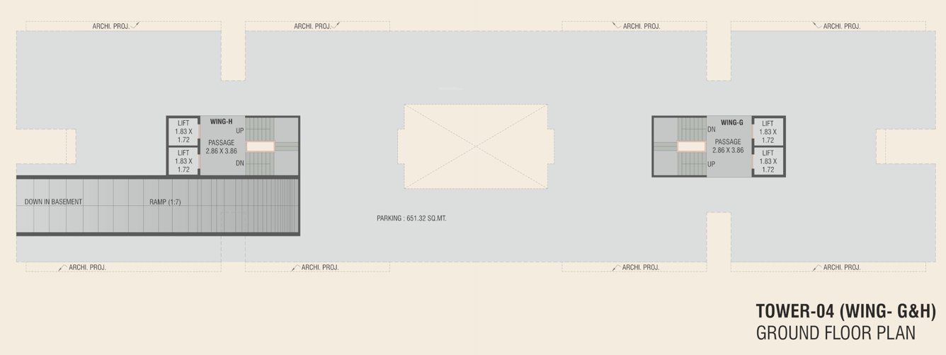  landmark Wing G And H Cluster Plan for ground Floor