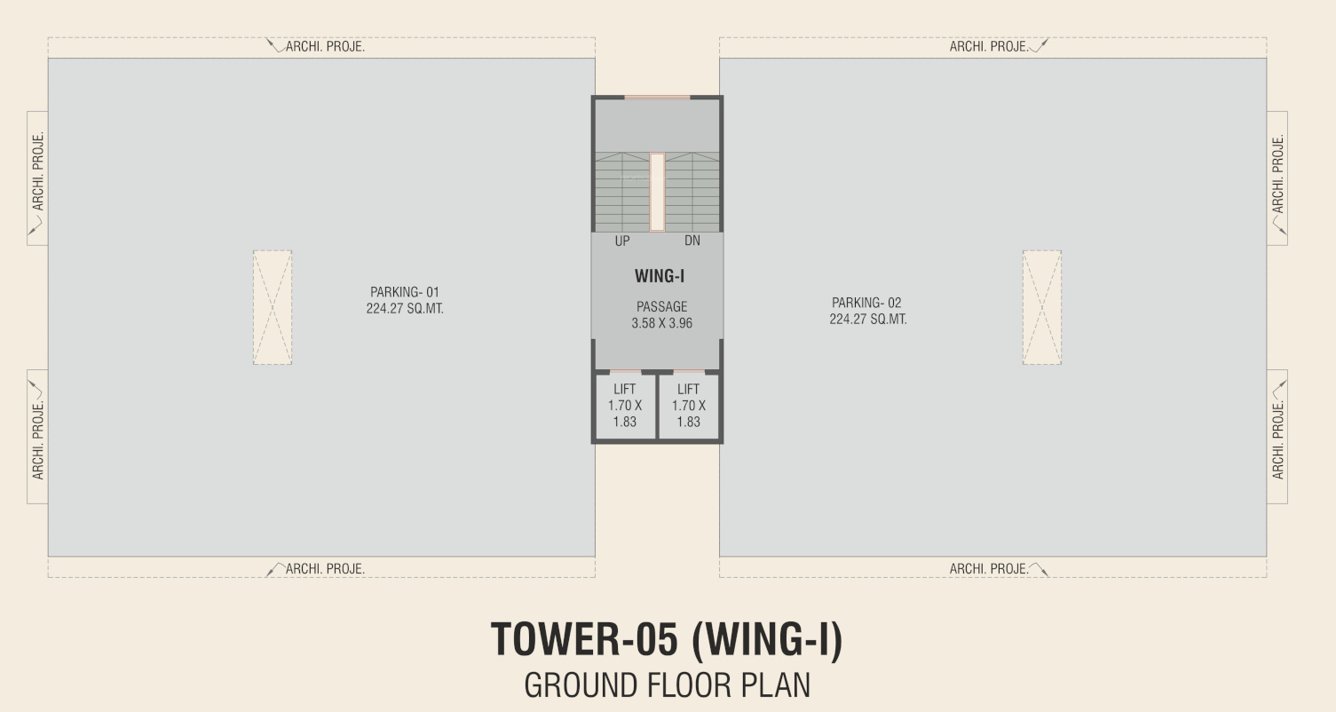  landmark Wing I Cluster Plan for ground Floor