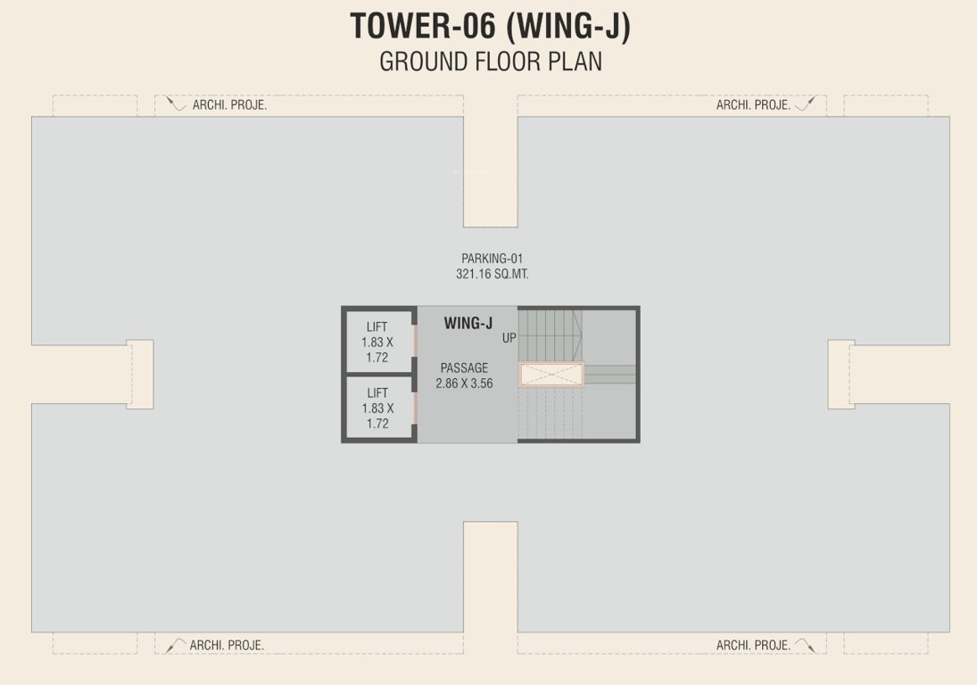  landmark Wing J Cluster Plan for ground Floor