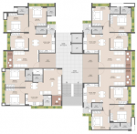  venue-82 Block A Cluster Plan from 1st to 2nd Floor