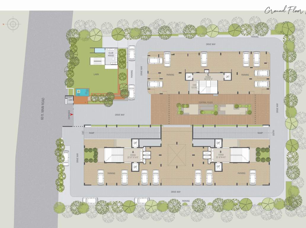  lake iksa Block A To C Cluster Plan For Ground Floor