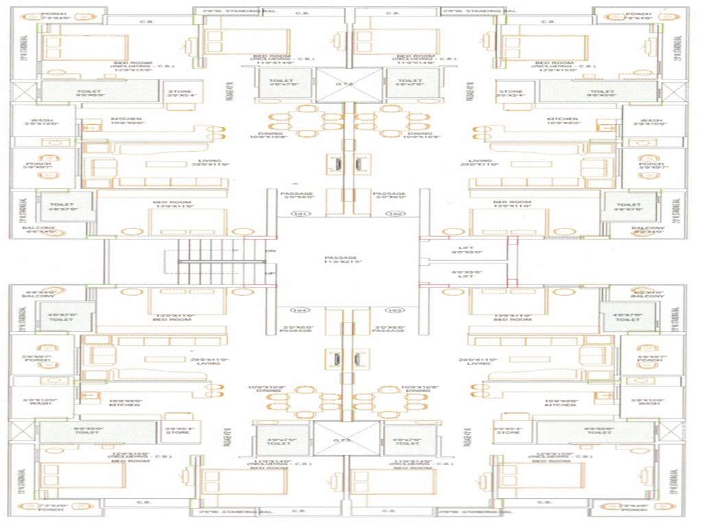 chitrax silver Chitrax Silver Cluster Plan for ground Floor