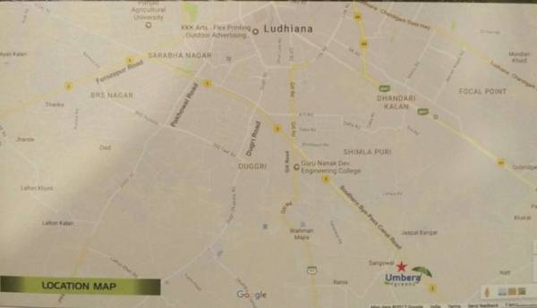 Location Plan umbera-greens Location Plan