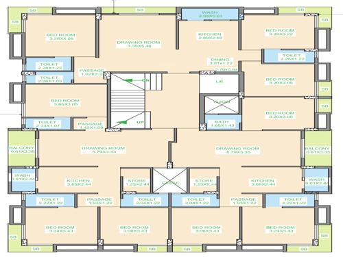  shilpan-heights Shilpan Heights Cluster Plan from 1st to 5th Floor