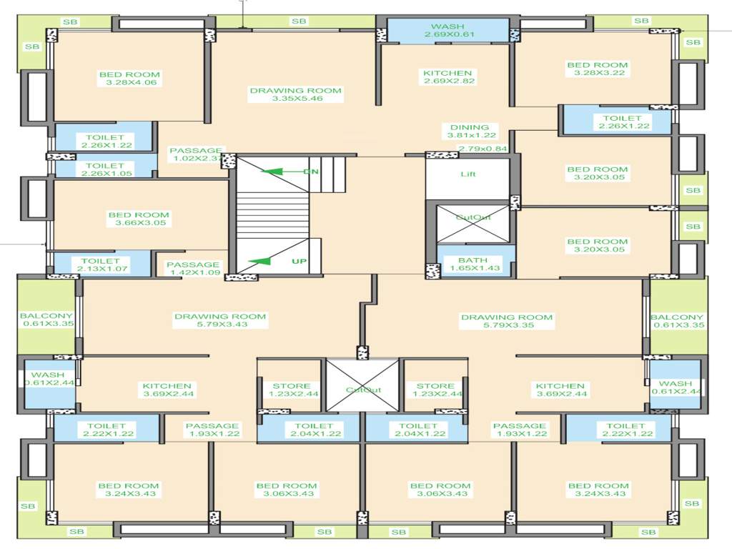  shilpan heights Shilpan Heights Cluster Plan from 1st to 5th Floor