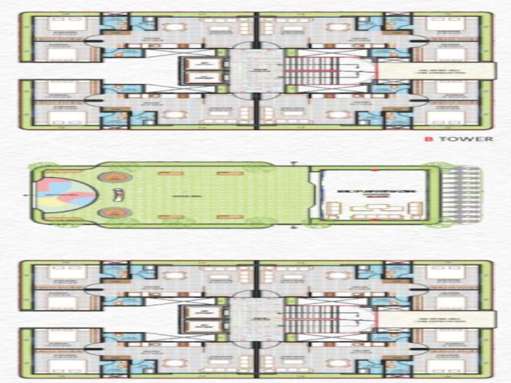  bhavyaraj residency Tower A Cluster Plan from 1st to 12th Floor