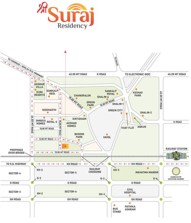  shri suraj residency Location Plan