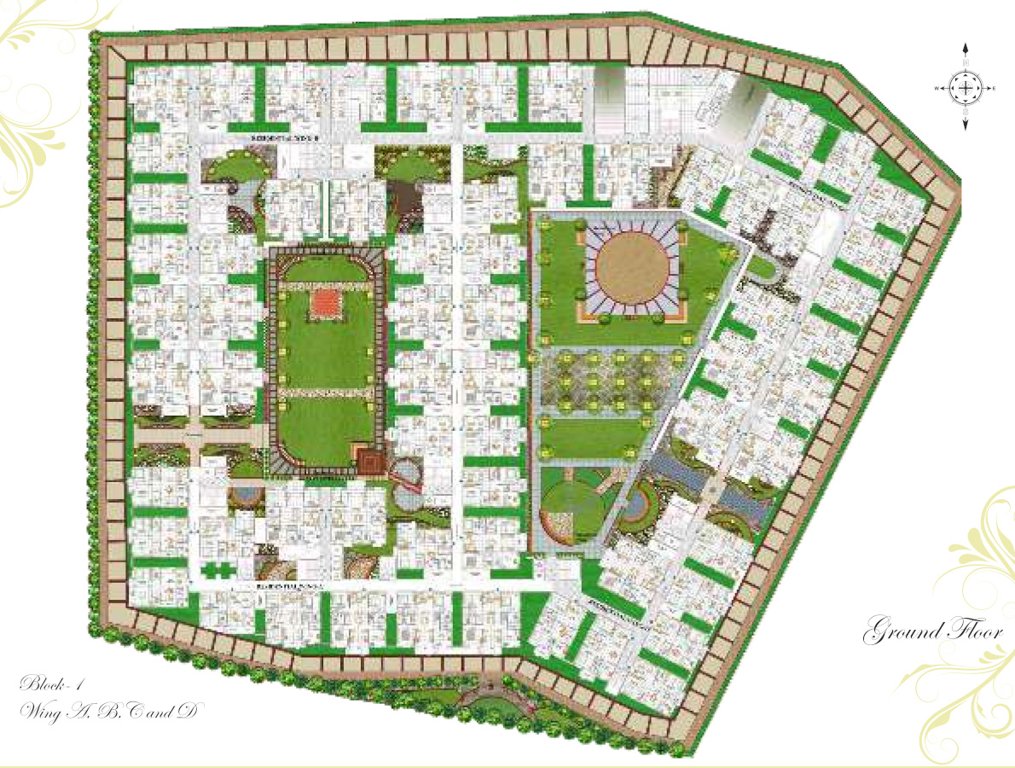 pride park wing a and b Wing A, B, C And D Cluster Plan for ground floor