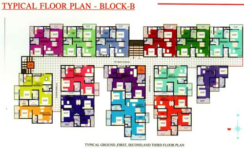 Block B Cluster Plan from 1st to 3rd Floor byndoor-palace Block B Cluster Plan from 1st to 3rd Floor