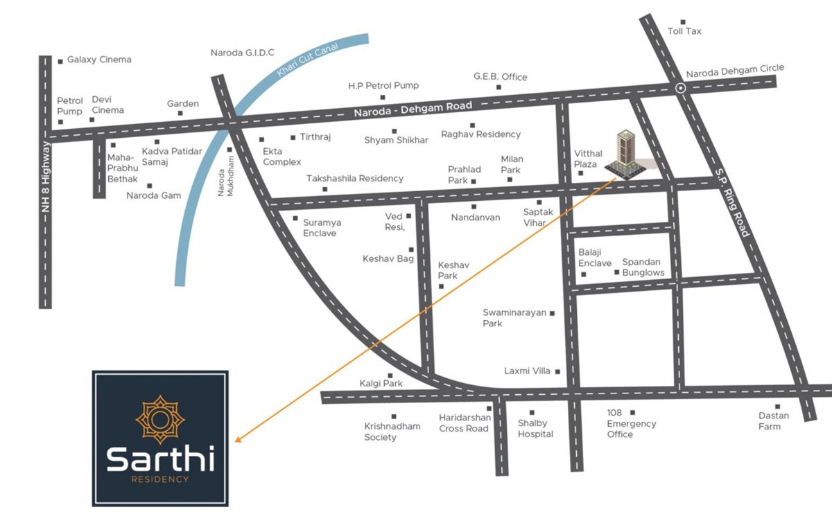  sarthi residency Location Plan