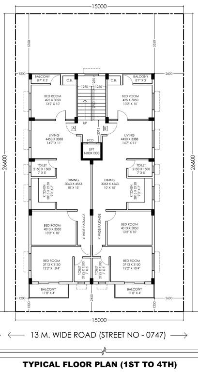  shakti co operative housing society ltd Shakti Co Operative Housing Society Ltd Cluster Plan from 1st to 4th Floor