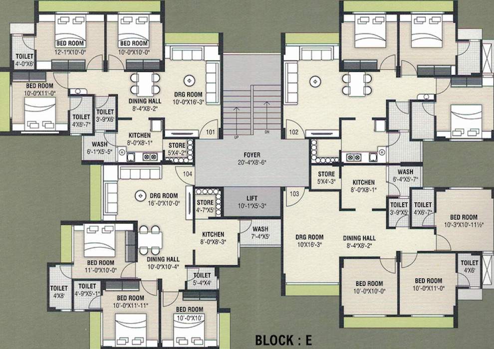  khodiyar upvan Block E Cluster Plan