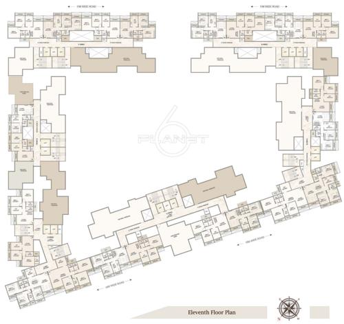  planet-6 A  to F Wing Cluster Plan for 11th Floor