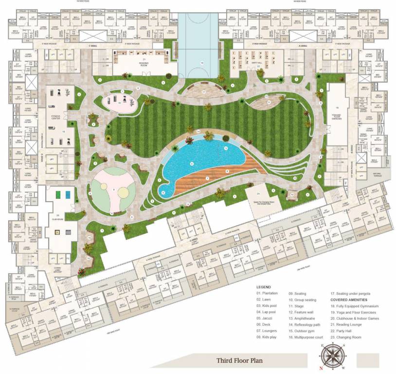  planet 6 A  to F Wing Cluster Plan for 3rd Floor