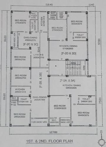  anil-nibas Anil Nibas Cluster Plan From 1st To 2nd Floor