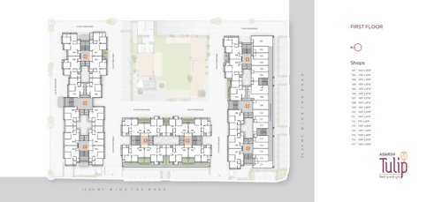  tulip Block A to Block H Cluster Plan for 1st Floor