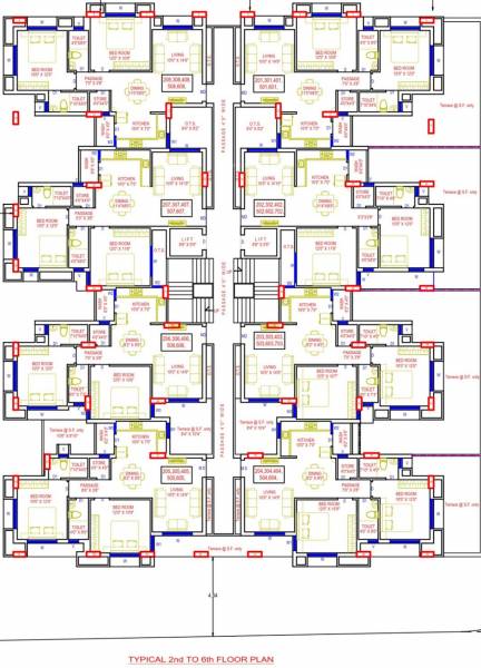 Simandhar Wings Cluster Plan From 2nd To 6th Floor simandhar-wings Simandhar Wings Cluster Plan From 2nd To 6th Floor